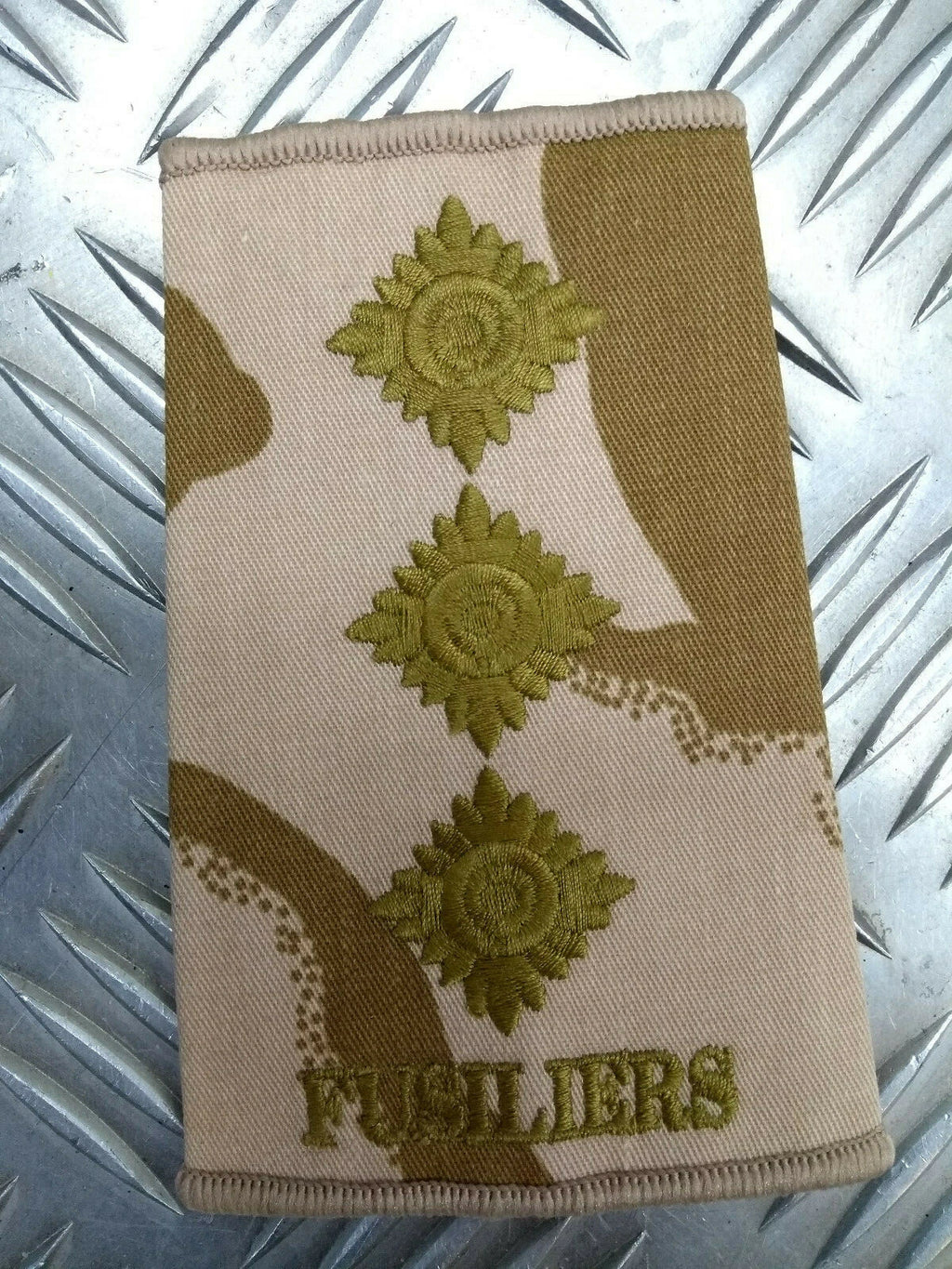 Desert Camo Fusiliers Rank Slides Genuine British Army