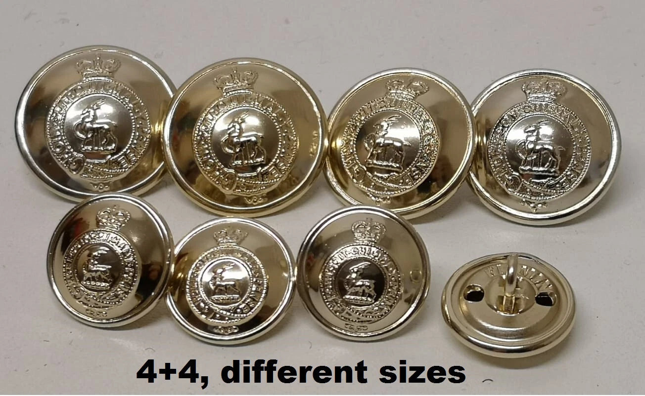 FAD No2 Button Set British Army for Service Dress Jackets and Old Pattern Tunics Assorted