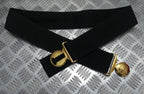 Bahrain National Guard Black Nylon Parade Belt with Obsolete Insignia Buckle British Made Max 42"