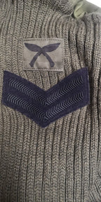 Green Crew Neck Pullover Commando Jumper with Sewn Badges British Army Issued