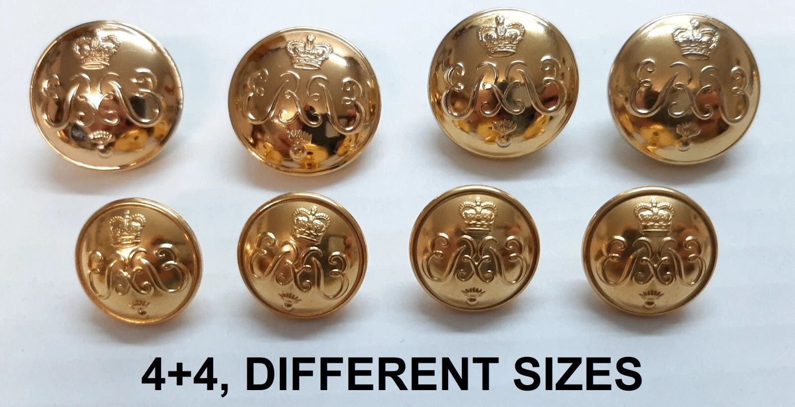 FAD No2 Button Set British Army for Service Dress Jackets and Old Pattern Tunics Assorted