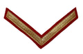 Stripe Service Chevron Bar Lace Gold on Red Felt Various British Ranks