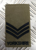 Yorkshire Rank Slide Olive Drab Green Various Ranks Available