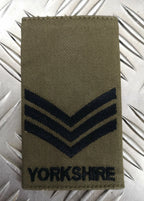 Yorkshire Rank Slide Olive Drab Green Various Ranks Available