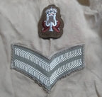 British Army No2 FAD Shirt Long Sleeve Fawn With Assorted Chevrons / Patches / Badges