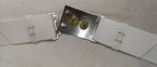 RLC Royal Logistic Corps White Courlene Parade Belt with Insignia Buckle Genuine Issue Waist 42"