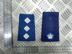 British Army Officers Rank Slide Dark Blue with Blue Edge Captain or Major Genuine - NEW