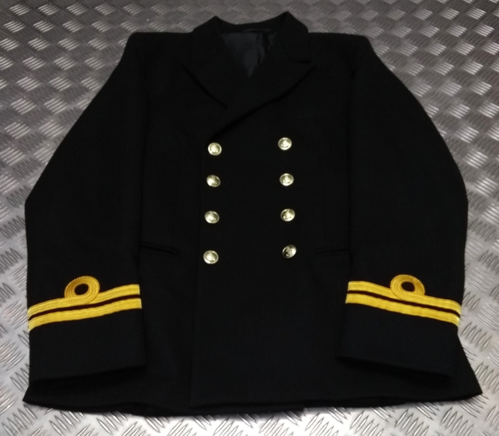 Royal Navy No1B Wool Barathea Dress Jacket Officers Gold Cuff Curls British Naval 96cm Short