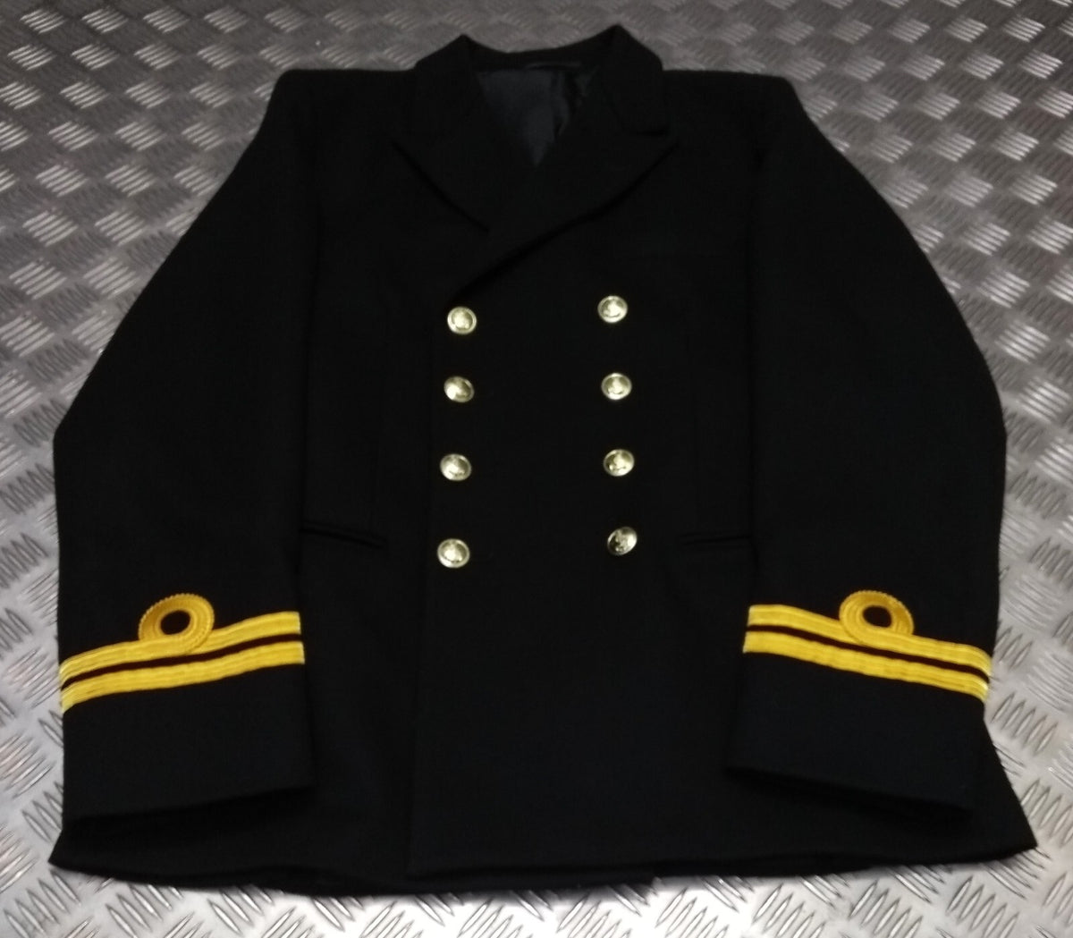 Royal Navy No1B Wool Barathea Dress Jacket Officers Gold Cuff Curls British Naval 96cm Short