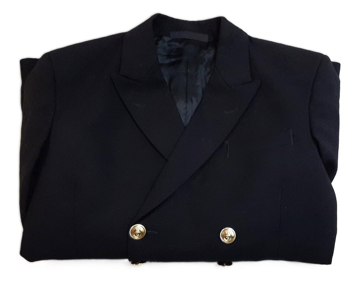 Royal Navy No1 Officers Dress Jacket Sub Lieutenant Cuff Curls 8 Button Double Breasted British Naval 40in Chest