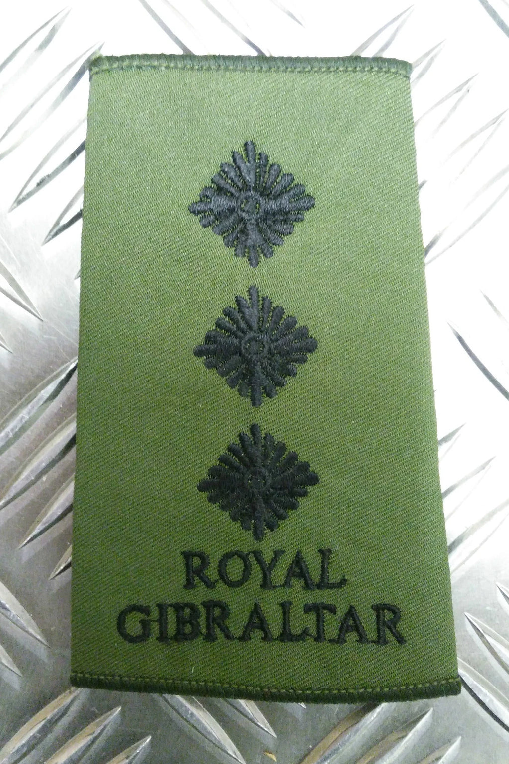 Genuine British Army Royal Gibraltar Regiment Rank Slide Various Colours Ranks