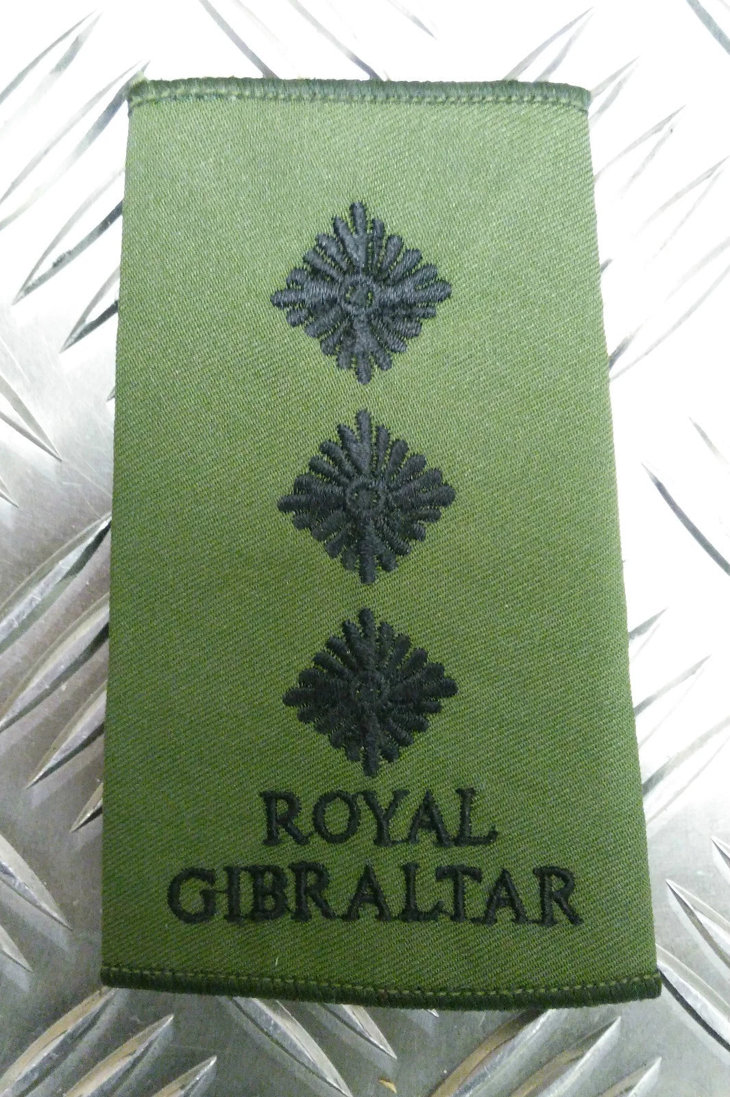 Genuine British Army Royal Gibraltar Regiment Rank Slide Various Colours Ranks