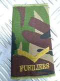 DPM Camo Fusiliers & Fusiliers ACF Rank Slides Genuine British Army
