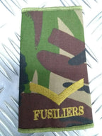DPM Camo Fusiliers & Fusiliers ACF Rank Slides Genuine British Army