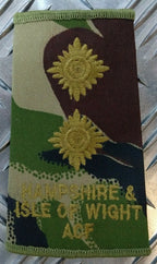 Army Rank Slide Hampshire & Isle of Wight IOW ACF Woodland DPM Camo