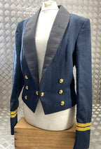RAF Royal Air Force No5 Mess Dress Jacket Officers Mounted Raised Buttons Blue Grey 100cm Long
