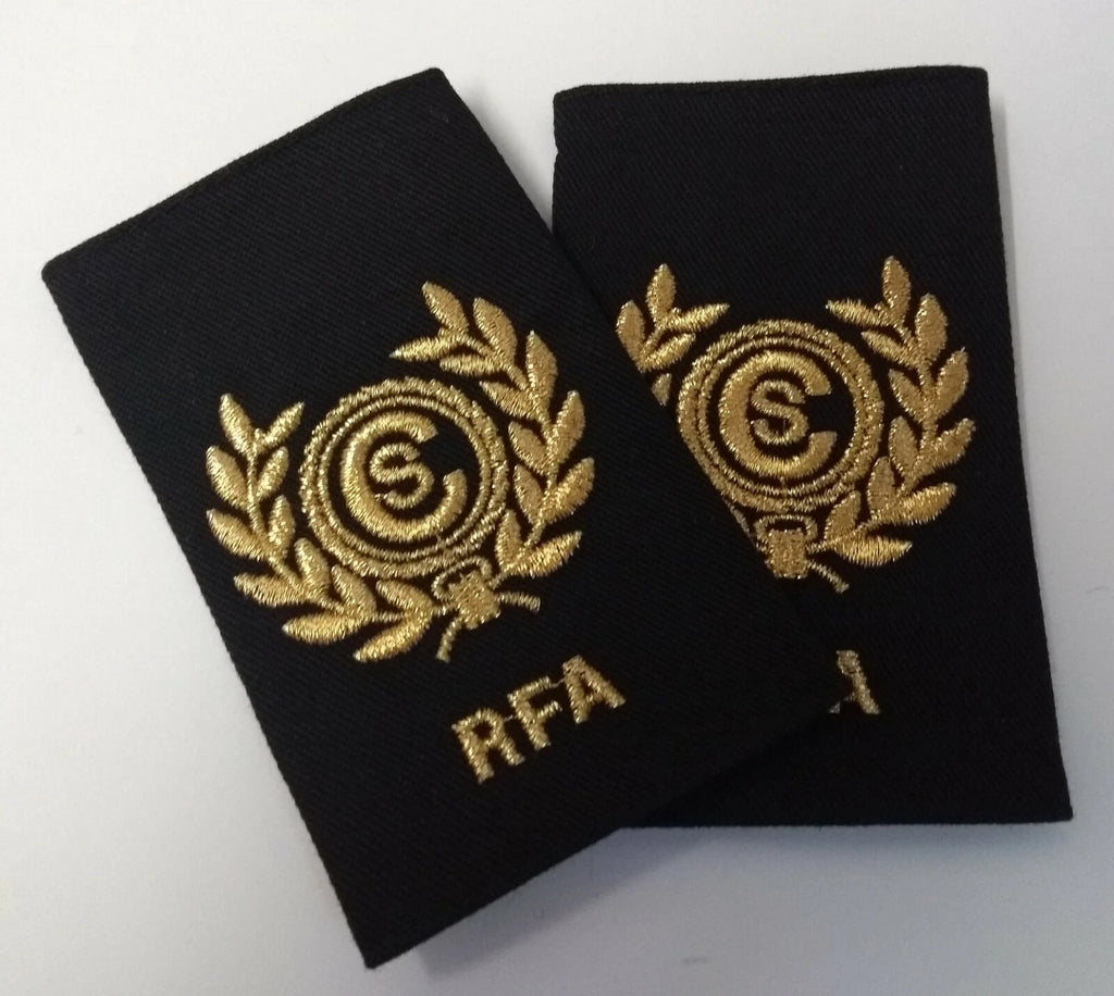 Genuine British Royal Navy RFA Royal Auxiliary Fleet Rank Slides 1 Pairr Assorted
