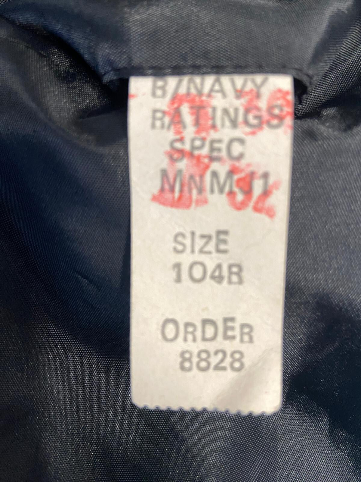 Royal Navy Style No1B Dress Jacket Petty Officer Fully Buttoned British Naval Mans 104cm Regular
