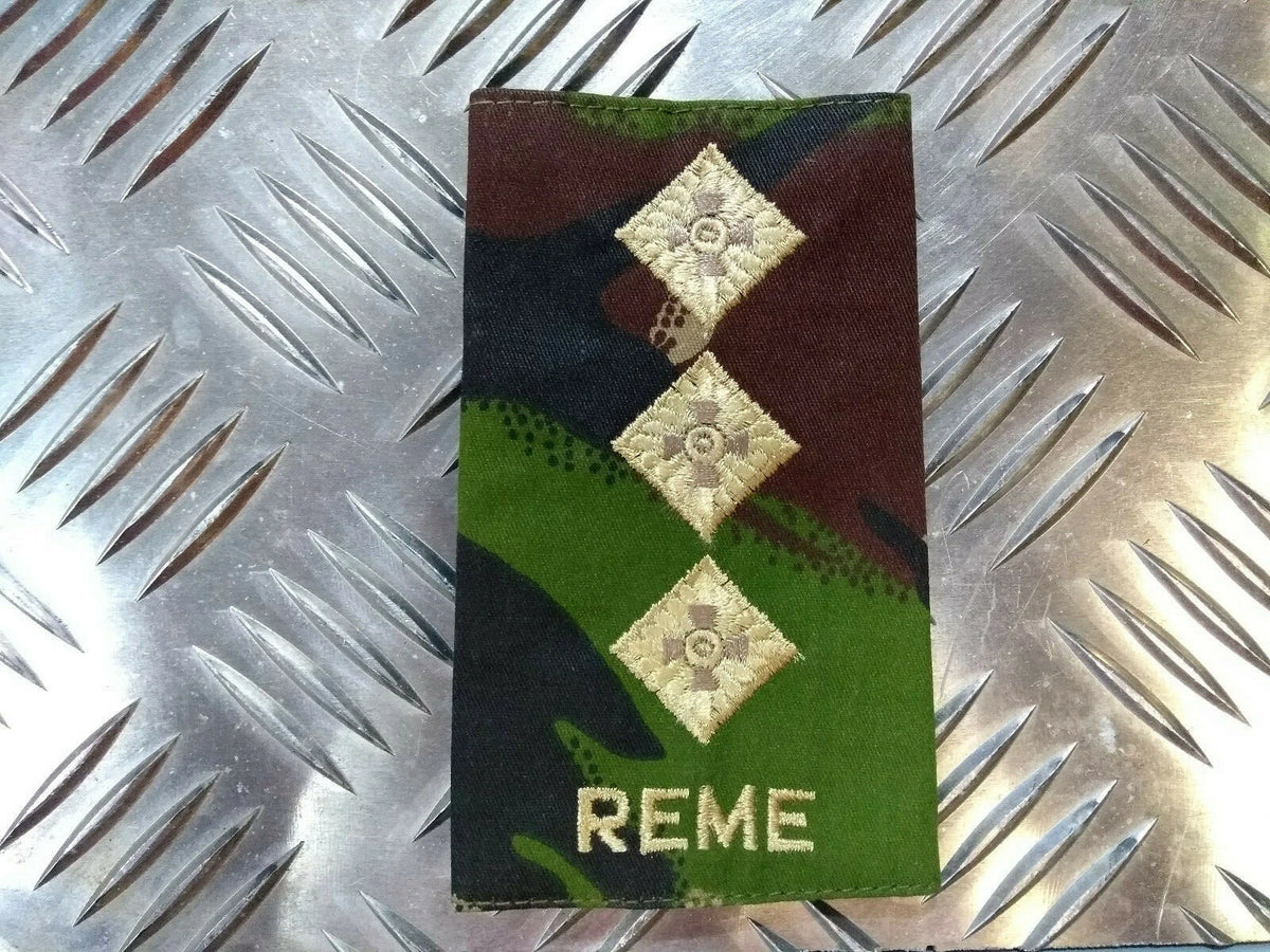 Genuine British Army Woodland DPM Camo REME Rank Slides Assorted