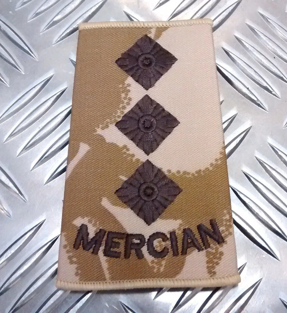 Genuine British Army Desert Camo Mercian Rank Slide Various Ranks