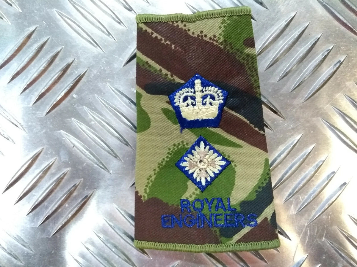 Genuine British Army Woodland DPM Camo Royal Engineers Rank Slides Assorted