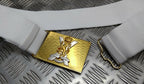 Royal Regiment of Scotland White Courlene Parade Belt Insignia Buckle Army Issue Adjustable Max 32"