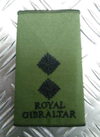 Genuine British Army Royal Gibraltar Regiment Rank Slide Various Colours Ranks