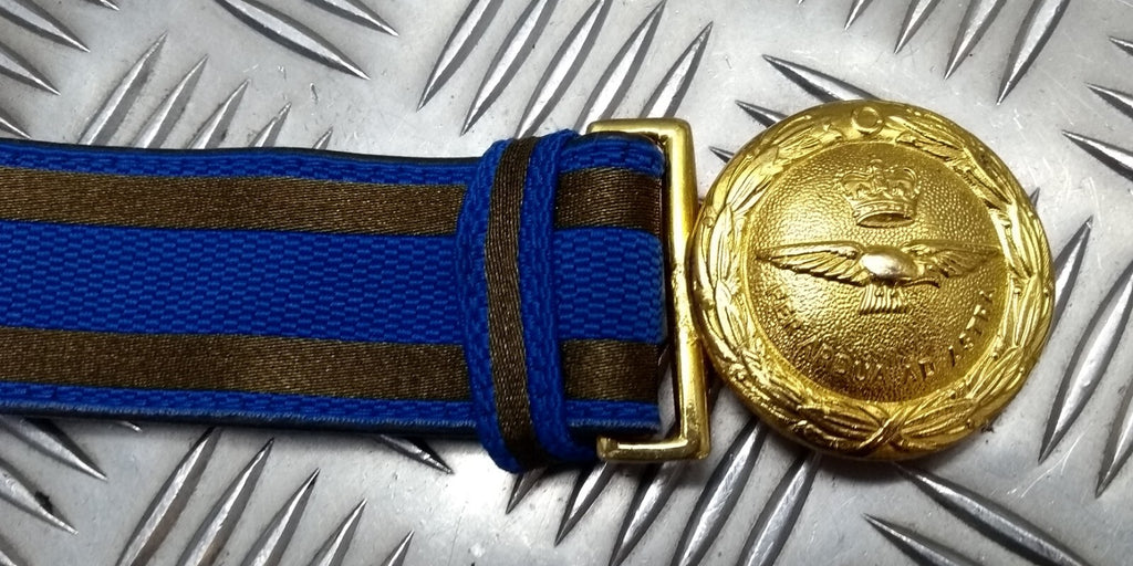 RAF Royal Air Force Officers Ceremonial Belt Per Ardua Ad Astra Buckle No Slings 32"-36" GST839