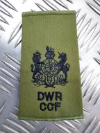 Duke of Wellington's Regiment DWR CCF OD Green Rank Slides British Army