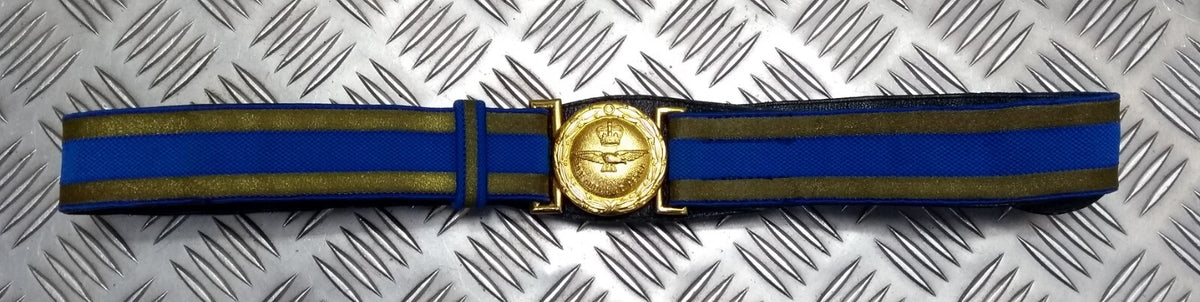 RAF Royal Air Force Officers Ceremonial Belt Per Ardua Ad Astra Buckle No Slings 30"-34"