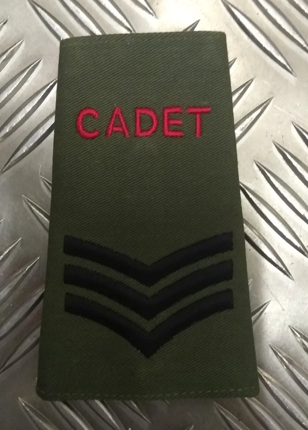 British OD Cadet / CCF Green Rank Slide Various Ranks