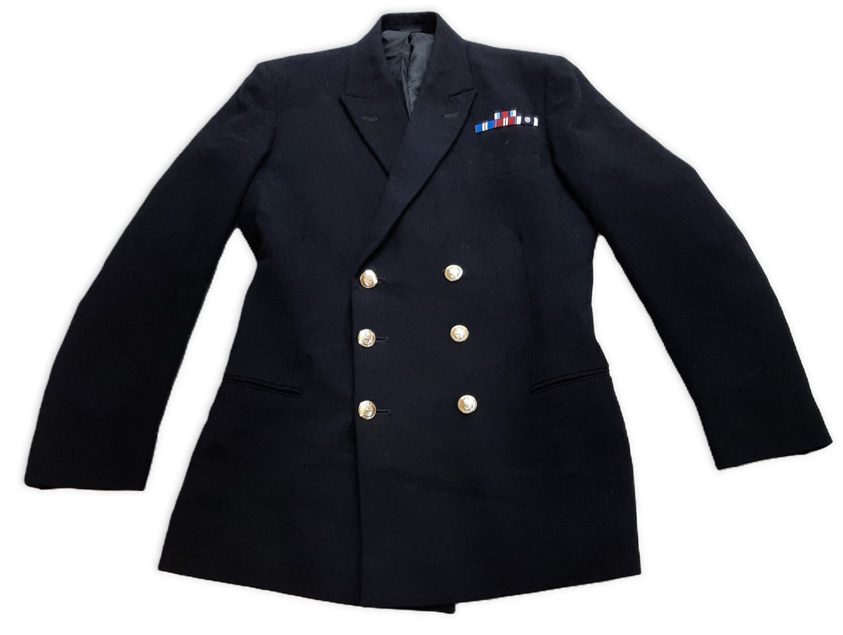 Royal Navy No1B Dress Jacket Class 1 6 Button Double Bar British Naval Mans 108cm Long