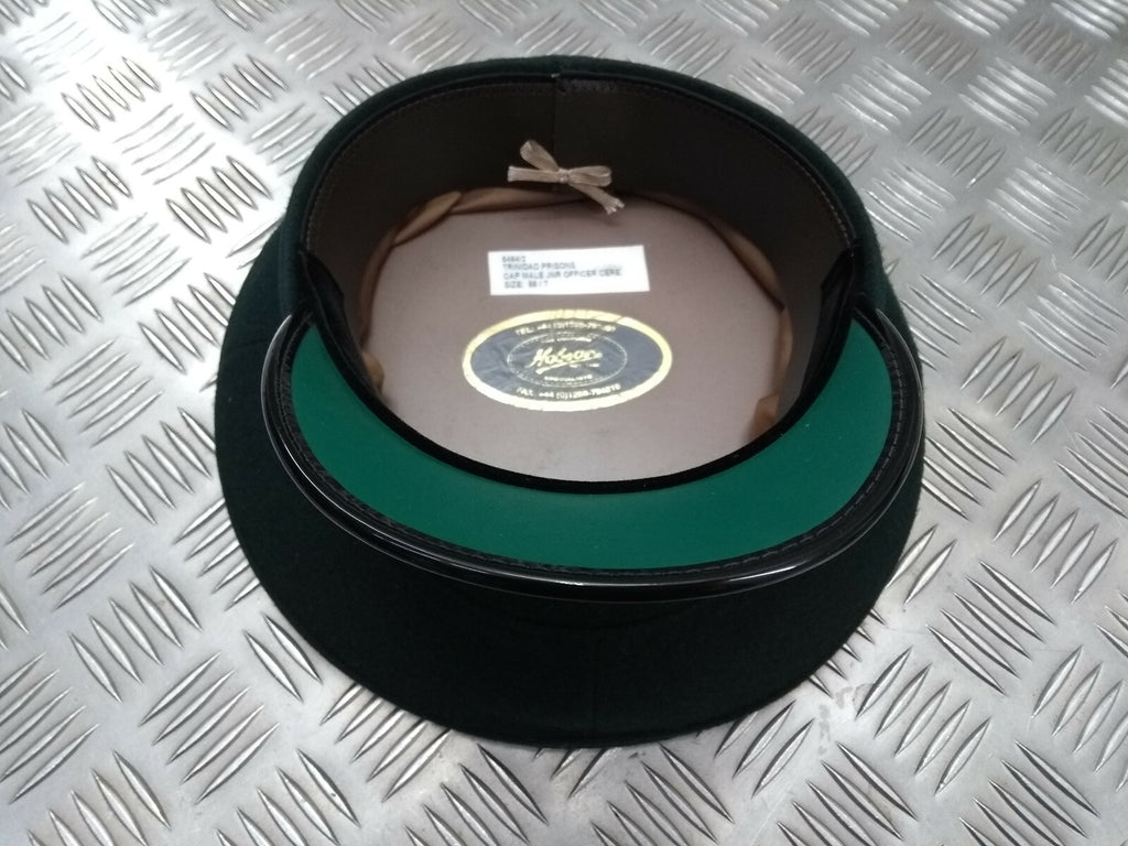 Trinidad & Tobago Officers Peaked Cap Dress Parade Hat Dark Green British Made 56cm - NEW