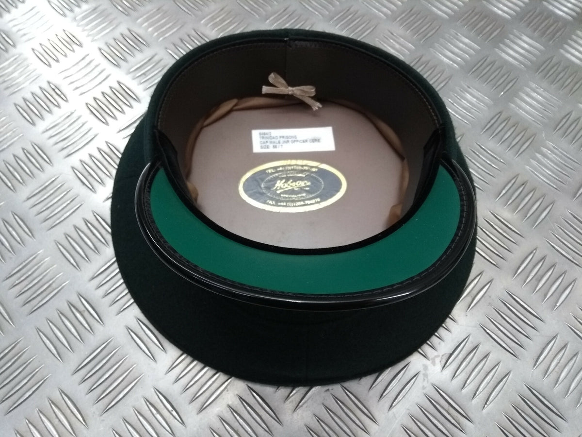 Trinidad & Tobago Officers Peaked Cap Dress Parade Hat Dark Green British Made 56cm - NEW