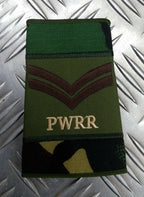 Genuine British Army PWRR Princess of Wales' Royal Regiment Rank Slide Assorted