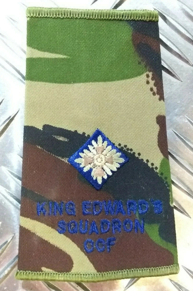 CCF Rank Slide Woodland DPM Camo King Edward's Squadron Assorted Ranks