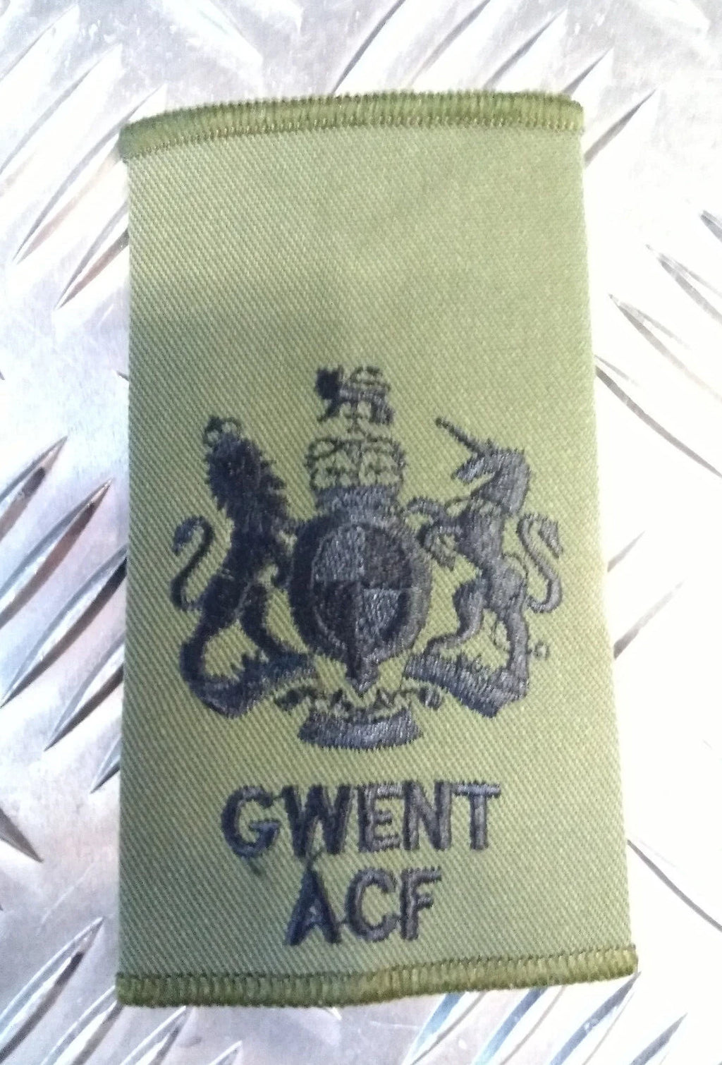 Green OD GWENT ACF Rank Slide Various Ranks Genuine British Army Issue - NEW