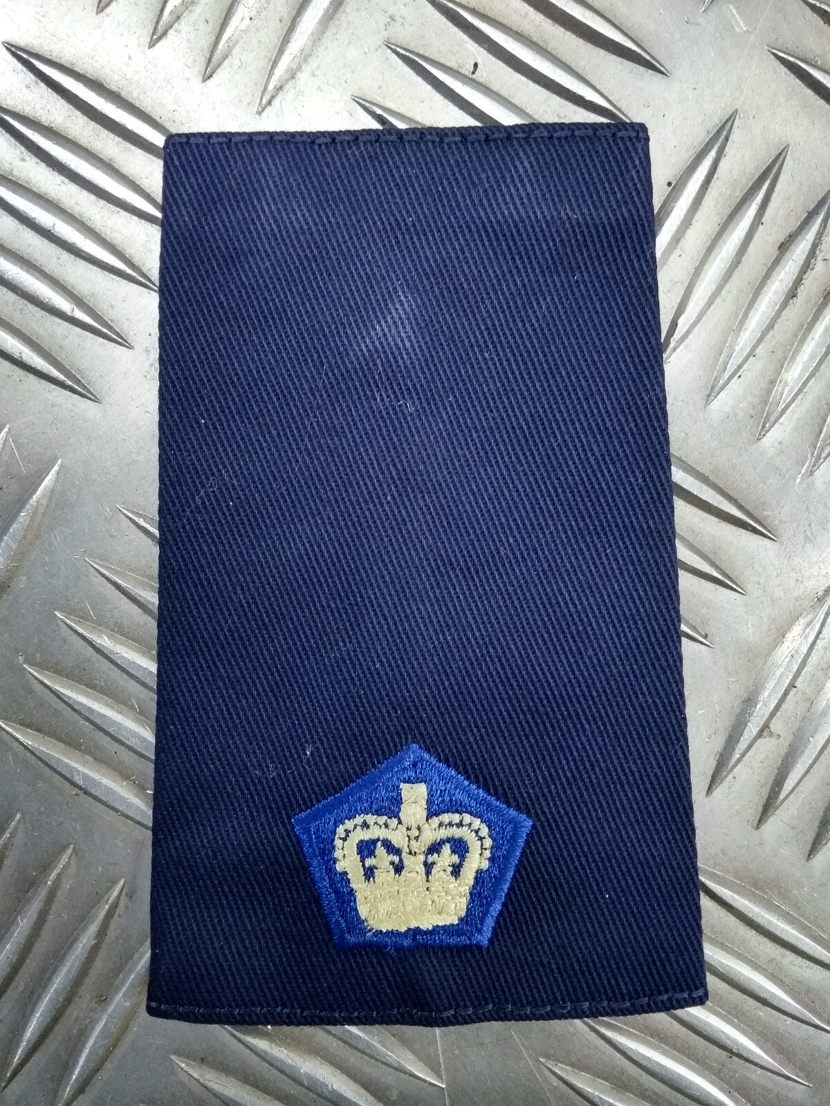 British Army Officers Rank Slide Dark Blue with Blue Edge Captain or Major Genuine - NEW