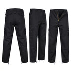 Black Combat Trousers Olive Plain Pattern Military Style Combat / Army Field Pants 32"