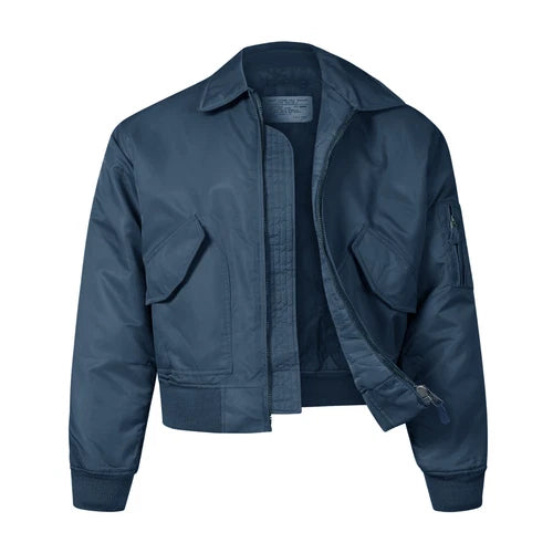 Pilot Jacket MA2 US Military Style CWU Bomber Type Blue