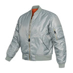 MA1 Bomber Jacket US Military Style Silver / Grey Colour