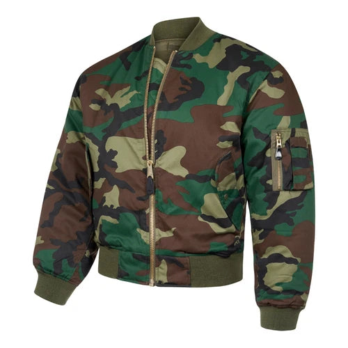 MA1 Flight Jacket USAF Type Bomber Jacket Woodland Urban or Midnite Camo Type Available