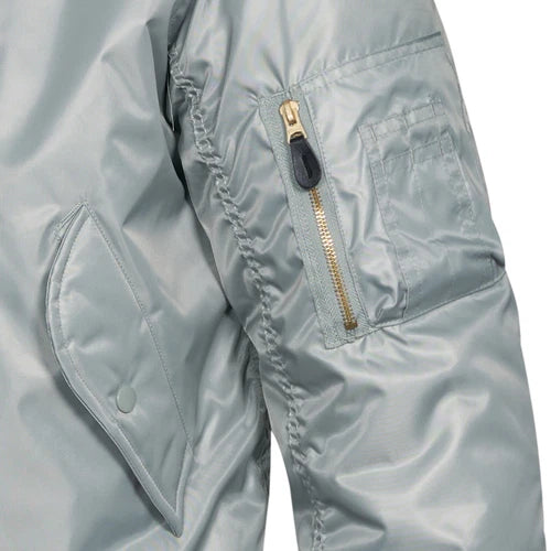 MA1 Bomber Jacket US Military Style Silver / Grey Colour
