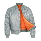 MA1 Bomber Jacket US Military Style Silver / Grey Colour