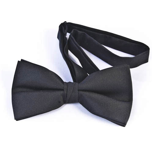 Black Silk Bow Tie Made In The UK Ready Tied