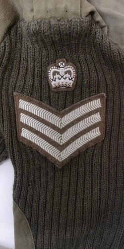 Green Crew Neck Pullover Commando Jumper with Sewn Badges British Army Issued