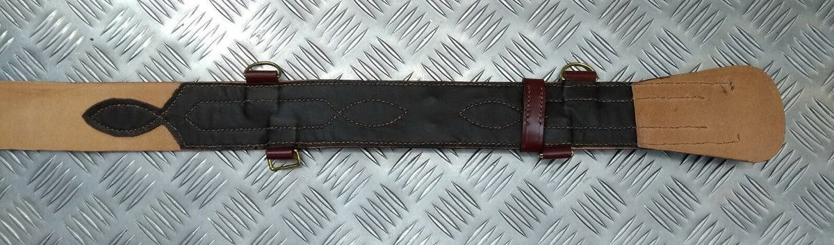 Sam Browne Belt No Buckle No Cross Straps UK Made Brown Leather 40"