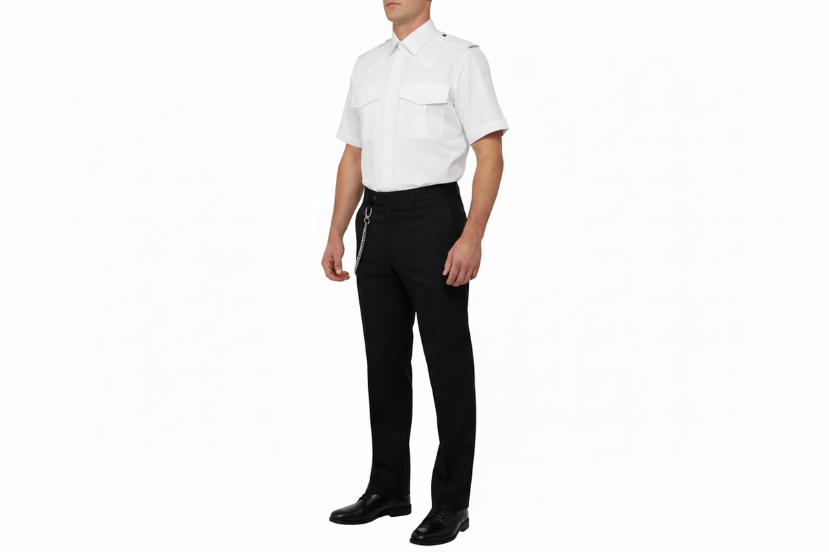 Short sleeve - facing right, with chain, no cap