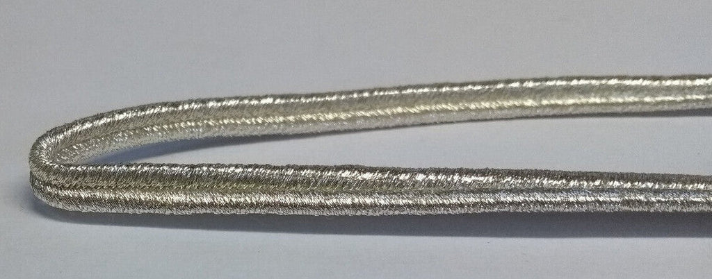 Silver Metallised Polyester Russia Braid 6mm