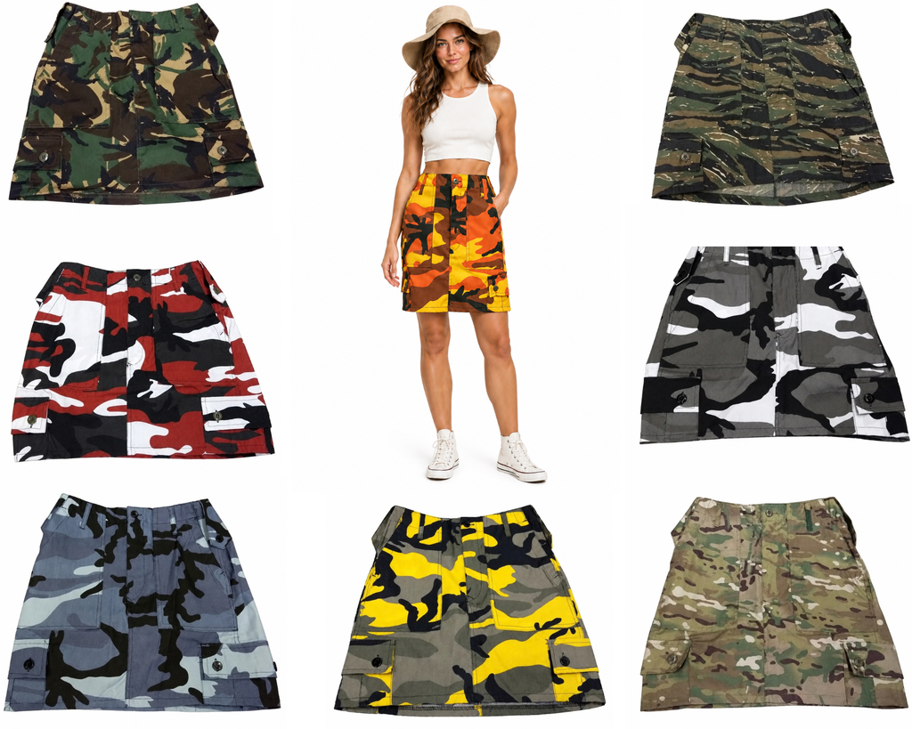 Army Style Combat Cargo Skirts Camo/Multicam NEW